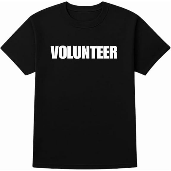 BILLIONHATS 12-Pack Black Volunteer T-Shirt Size 2XL – Cotton Blend Printed in USA for Events & Outreach