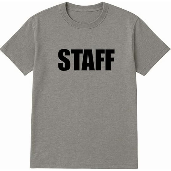 BILLIONHATS 12-Pack Gray Staff T-Shirt Size 3XL – Cotton Blend Printed in USA for Work or Events