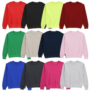 BILLIONHATS 12 Pack Mens Adult Crewneck Fleece Lined Pullover Sweatshirt Bulk, Mixed Assorted, Wholesale Donation Homeless (4X-Large)