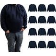thumbnail image 1 of BILLIONHATS 12 Pack Mens Big and Tall - Adult Crewneck Fleece Lined Pullover Sweatshirts Bulk, Wholesale Multipack for Plus Size Men (2X-Large), 1 of 1