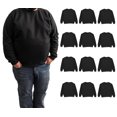 thumbnail image 1 of BILLIONHATS 12 Pack Mens Big and Tall - Adult Crewneck Fleece Lined Pullover Sweatshirts Bulk, Wholesale Multipack for Plus Size Men (3X-Large), 1 of 1