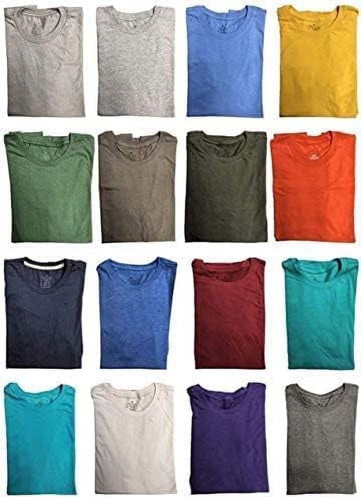 BILLIONHATS 12 Pack Plus Size Men's Cotton T-Shirt Bulk Big & Tall Short Sleeve Lightweight Premium Fitted Classic Tees, Size Medium