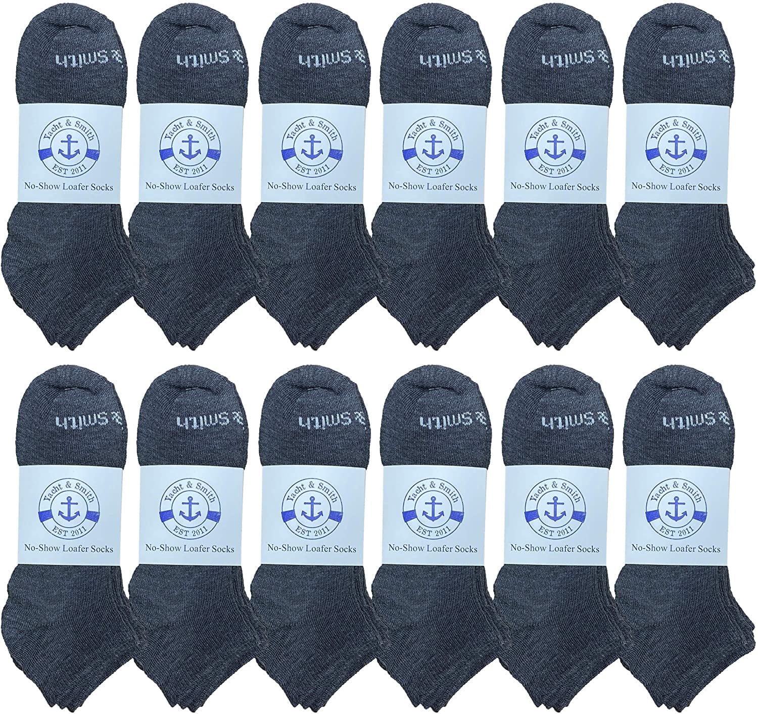 BILLIONHATS 12 Pair Women's Low Cut Ankle Socks, Thin Lightweight Breathable Wholesale Sport Bulk Socks, Size, 9-11 (12 PACK HEATHER GRAY)