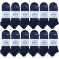 thumbnail image 1 of BILLIONHATS 12 Pair Women's Low Cut Ankle Socks, Thin Lightweight Breathable Wholesale Sport Bulk Socks, Size, 9-11 (12 PACK NAVY), 1 of 4
