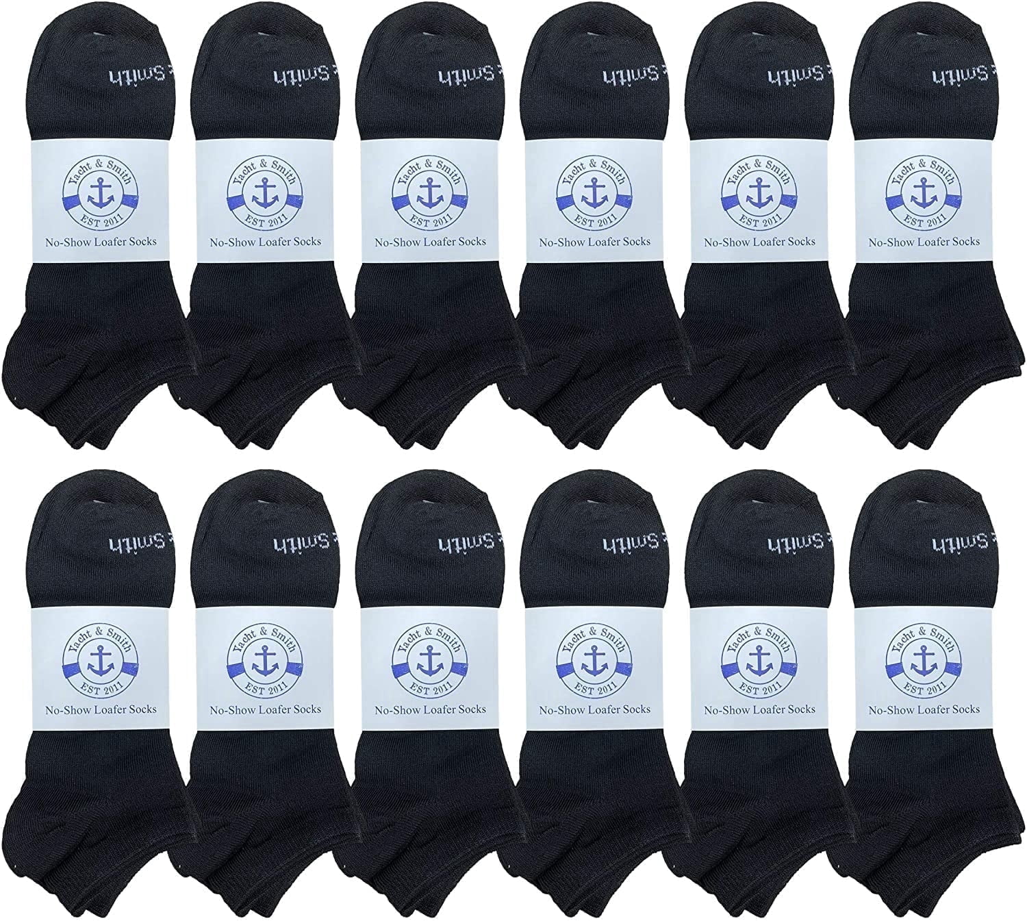 BILLIONHATS 12 Pairs of Women's 97% Cotton Shoe Liner Bulk Low Cut Ankle Socks