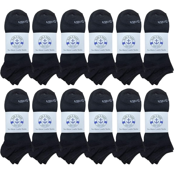 BILLIONHATS 12 Pairs of Women's 97% Cotton Shoe Liner Bulk Low Cut Ankle Socks