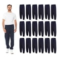thumbnail image 1 of BILLIONHATS 18 Pack of Wholesale Mens Jogger Sweatpants, Homeless Shelter Donation Case, Comfy Bulk Joggers for Men Blue Size XL, 1 of 9