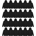 thumbnail image 1 of BILLIONHATS 24 Pack Black Adult Full Zip Hoodie Fleece Zip Up Sweatshirts, Soft Cotton Blend Casual Hoodie for Men, Women (Small), 1 of 8