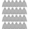 thumbnail image 1 of BILLIONHATS 24 Pack Heather Gray Adult Full Zip Hoodie Fleece Zip Up Sweatshirts, Soft Cotton Blend Casual Hoodie for Men, Women (X-Large), 1 of 8