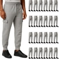 thumbnail image 1 of BILLIONHATS 24 Pack Mens Cotton Jogger Sweatpants, Assorted Colors & Sizes from S M L XL 2XL, Great for Homeless Shelter Donations, Cargo and Regular Pockets, 1 of 5