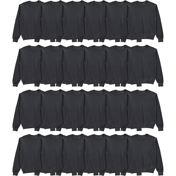 BILLIONHATS 24 Pack Mens Crewneck Sweatshirts in Bulk, Cotton, Wholesale Screenprinting Sweat Shirts For Men, Layer Shirt (Gray, 2X-Large)