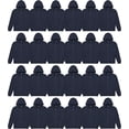 thumbnail image 1 of BILLIONHATS 24 Pack Navy Blue Adult Full Zip Hoodie Fleece Zip Up Sweatshirts, Soft Cotton Blend Casual Hoodie for Men, Women (2X-Large), 1 of 8