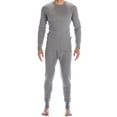 thumbnail image 1 of BILLIONHATS 2pc Thermal Sets for Men, Base Layer Long Johns Underwear, Top & Bottom, Cotton, Solid Colors (X-Large, 12 Pack Charcoal Gray), 1 of 3