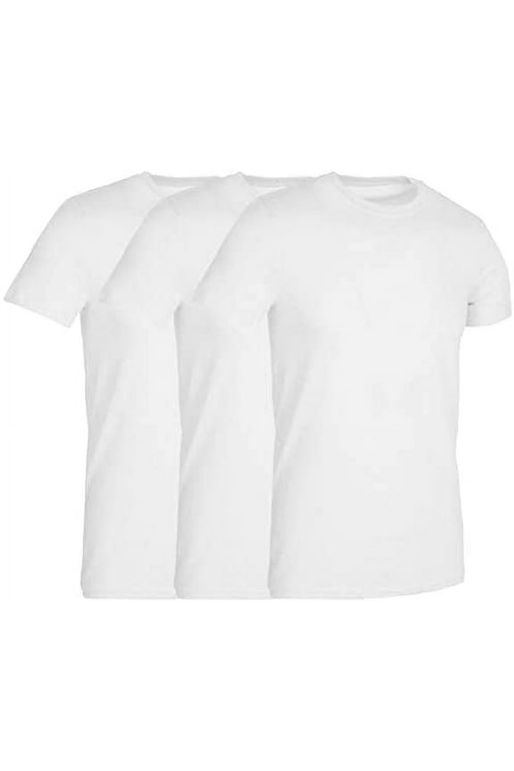 3 Pack Men's Solid Colors Cotton T-Shirts Short Sleeve Lightweight Tees, Bulk (Large, White, l)