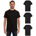 thumbnail image 1 of BILLIONHATS 3 Pack Mens Cotton Short Sleeve Lightweight T-Shirts, Bulk Crew Tees for Guys, Black Colors Bulk Pack, 1 of 6