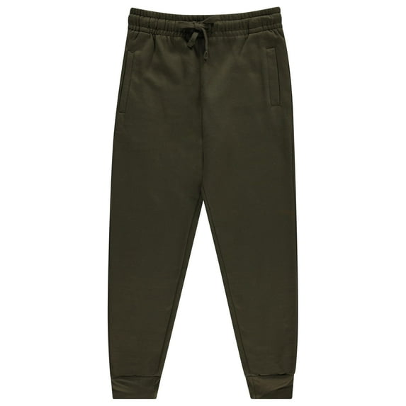 BILLIONHATS 3 Pack of Womens Jogger Fleece-Lined Sweatpants, Bulk Comfy Joggers with Ribbed Cuffs, Bulk Soft Jogger Pants for Women, Color Military Green, Size Small