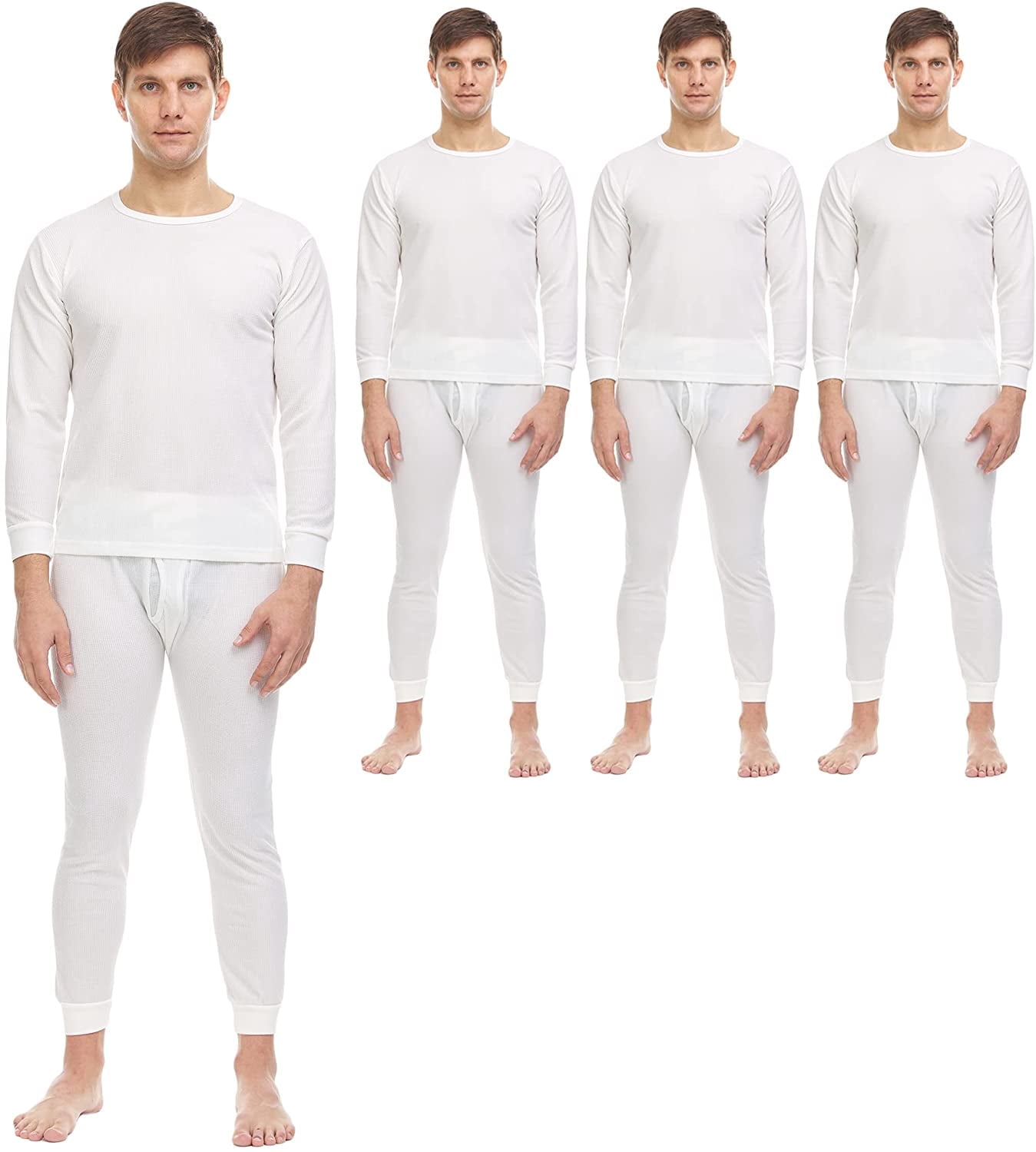 BILLIONHATS 3 Pack of 2pc Thermal Sets for Men, Base Layer Long Johns ...