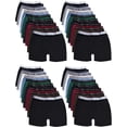 thumbnail image 1 of BILLIONHATS 36 Pack Of Mens Cotton Boxer Briefs Underwear, Great for Homeless Shelters Donations, Assorted Dark Colors, 1 of 4