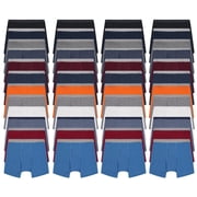 BILLIONHATS 48 Pack of Mens Boxer Briefs Wholesale, Colorful Cotton Mens Underwear in Bulk, Donating For Homeless Shelters, Charity, Up to 3XL