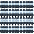 thumbnail image 1 of BILLIONHATS 48 Pairs of Men's Wholesale Polyester Shoe Liner Training Socks, No Show, Thin Low Cut Sport Ankle Bulk Socks, 10-13 (48 PACK HEATHER GRAY), 1 of 4