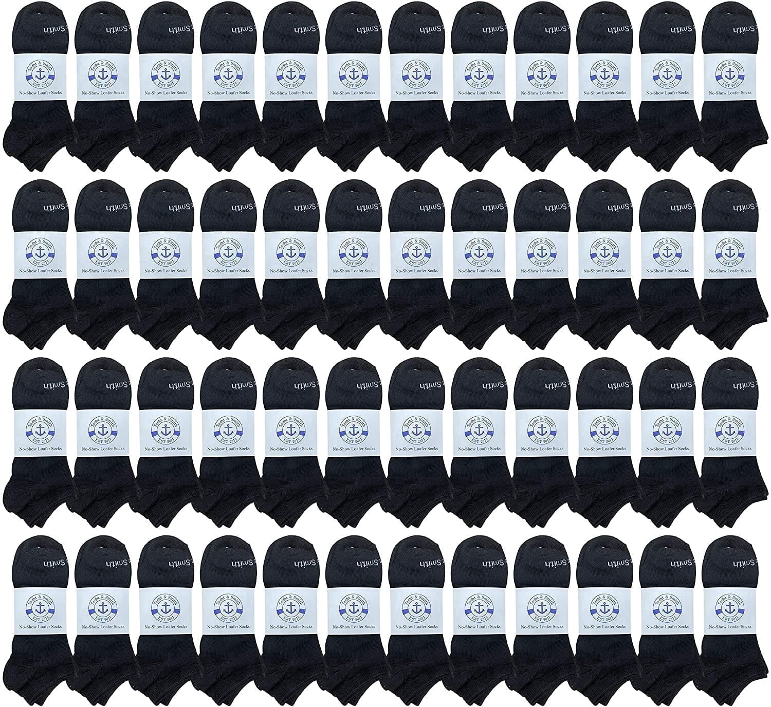 BILLIONHATS 48 Pairs of Kids Wholesale Shoe Liner Training Socks No Show Thin Low Cut Sport Ankle Bulk Socks, 6-8 (48 Pairs Black)