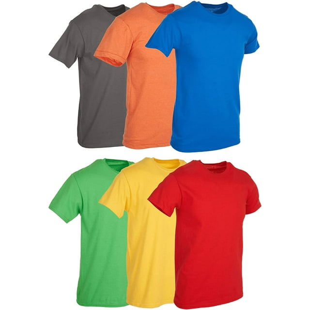 BILLIONHATS 6 Pack Men’s Cotton TShirt Bulk Packs, Big Tall Short