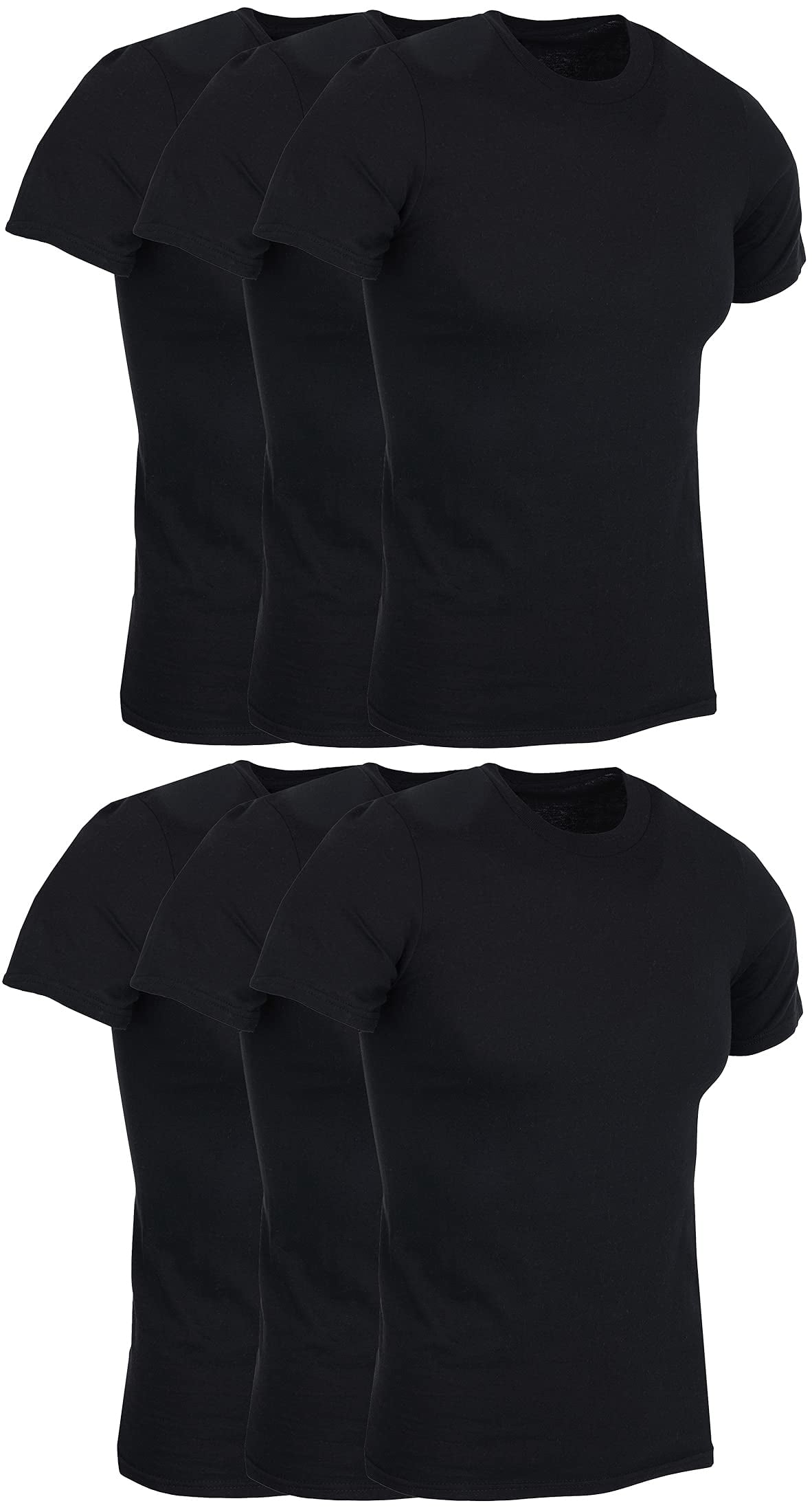 BILLIONHATS 6 Pack Men's Cotton TShirt Bulk Packs, Big Tall Short