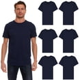 thumbnail image 1 of BILLIONHATS 6 Pack Men's Solid Colors Cotton T-Shirts Short Sleeve Lightweight Tees, Bulk (Navy Blue, X-Large), 1 of 5