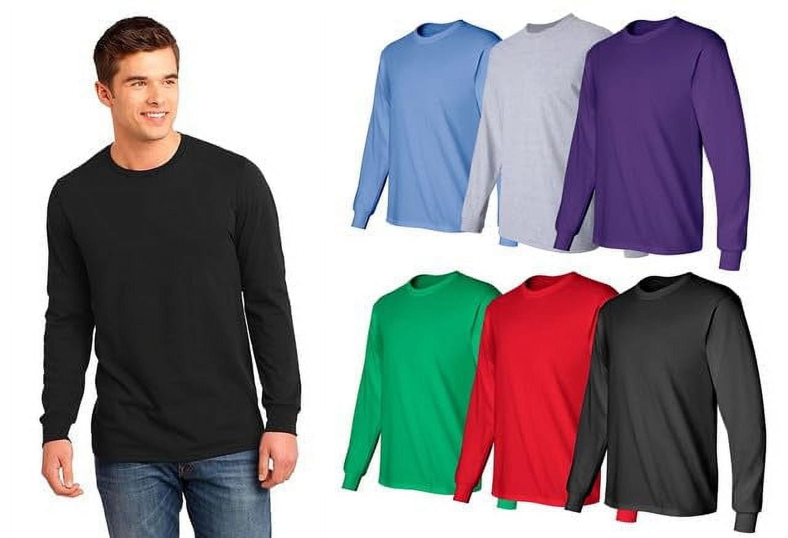 Embroidered Crew Neck Long Sleeve T-Shirts