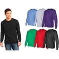 thumbnail image 1 of BILLIONHATS 6 Pack Mens Long Sleeve Colorful T-Shirts, Cotton - Crew Neck Bulk Tees for Men, Wholesale Sleeved Tshirt Packs, 1 of 6