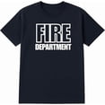 thumbnail image 1 of BILLIONHATS 6-Pack Navy Fire Dept. T-Shirt Size L – Cotton Blend Printed in USA for Firefighters & Crew, 1 of 2
