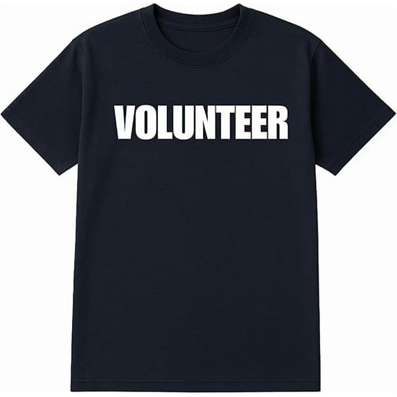 BILLIONHATS 6-Pack Navy Volunteer T-Shirt Size L – Cotton Blend Printed in USA for Events & Outreach