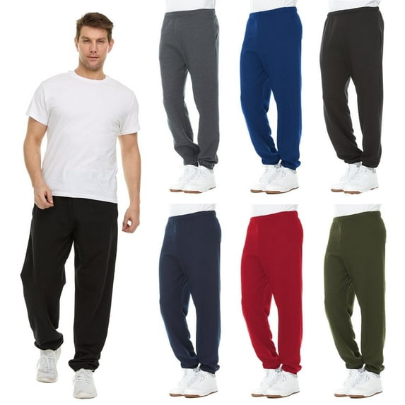 BILLIONHATS 6 Pack of Wholesale Mens Jogger Sweatpants, Homeless Shelter Donation Case, Comfy Bulk Joggers for Men (Assorted Color, 2X-Large)