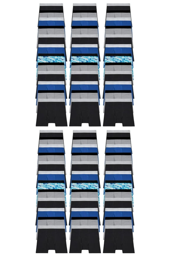 72 Pack Boys Cotton Underwear Boxer Briefs, White and Assorted Underpants for Children Bulk Kids Boxer Brief, Size Medium