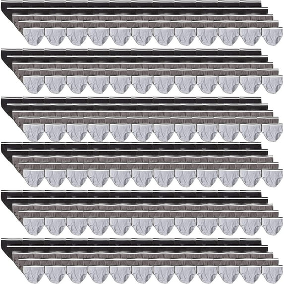 BILLIONHATS 72 Pieces of Mens Regular Briefs, 100% Cotton, Wholesale Bulk Underwear for Homeless, Assorted Colors