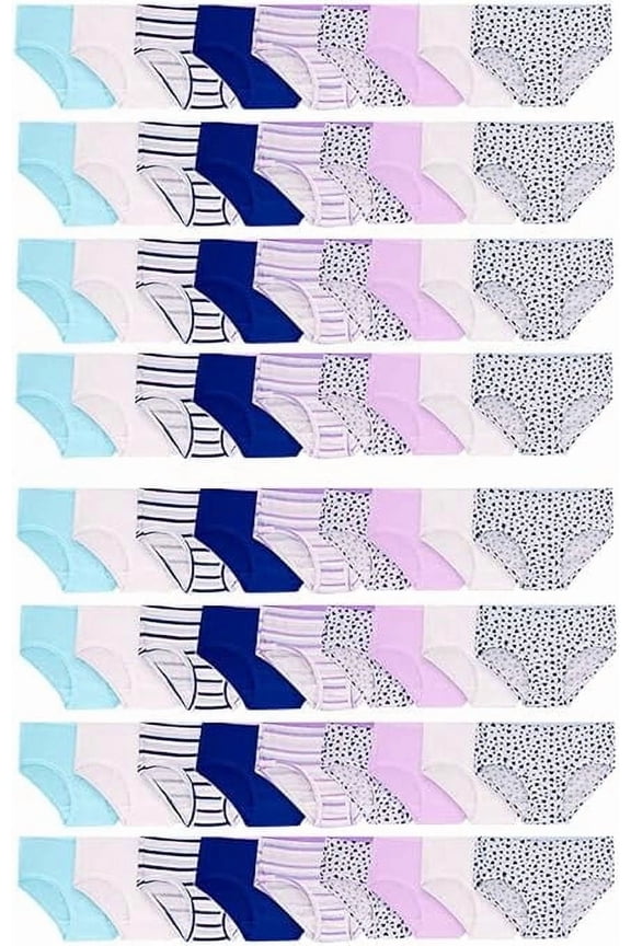 72 Pieces of Wholesale Bulk Girls Cotton Colorful Panties Underwear Children, Mixed Assorted Sizes 4-14