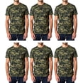 thumbnail image 1 of BILLIONHATS Men’s Cotton T-Shirt 6 Pack, Big Tall Short Sleeve Lightweight Tees for Men, Packs of Bulk Camo T-Shirts (Size 2X-Large), 1 of 7