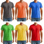 BILLIONHATS Men’s Cotton T-Shirt 6 Pack, Big Tall Short Sleeve Lightweight Tees for Men, Packs of Bulk T-Shirts (X-Large)