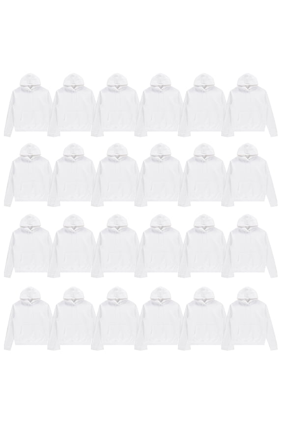 Mens 24 Pack of Wholesale Hoodie Sweatshirts, Cotton Blend, Bulk Adults Hoodies Sweatshirt