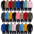 thumbnail image 1 of BILLIONHATS Mens Long Sleeve Light and Dark Colorful T-Shirts, Cotton Blend - Crew Neck Bulk Tees for Men, Wholesale Sleeved T-Shirt 24 Packs - Size Medium, 1 of 6