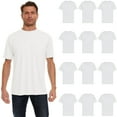 thumbnail image 1 of BILLIONHATS Wholesale Bulk 12 Pack Men's Cotton T-Shirt Tees, Big & Tall Plus Size Short Sleeve Lightweight T-Shirts, Size 3X-Large, 1 of 7