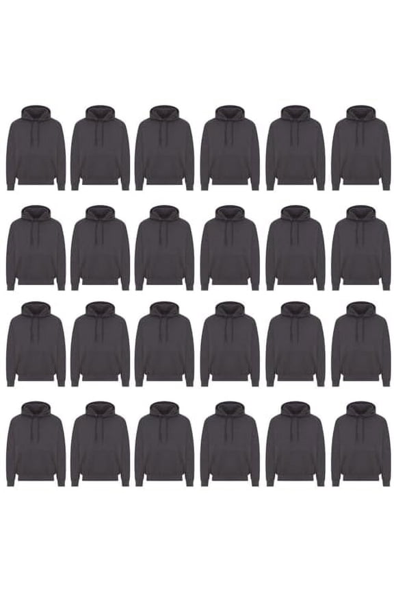Wholesale Hoodie Sweatshirts, Men Womens Unisex Hoodies Cotton Blend, Bulk Adults Sweatshirt, Homeless Donation 12 PACK NAVY SIZE XL
