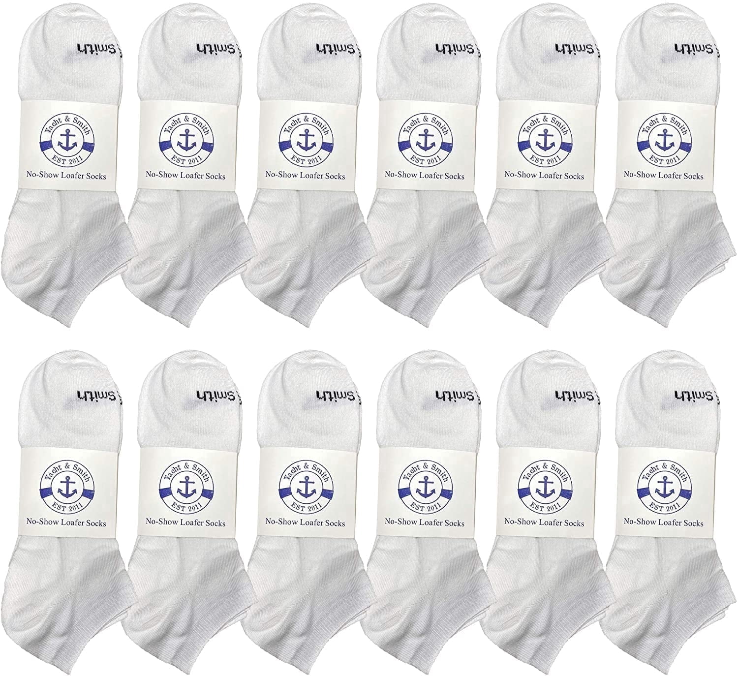 BILLIONHATS Wholesale Men's Cotton Shoe Liner Training Socks No Show Thin Low Cut Sport Ankle Bulk Socks, 10-13 (12 Pack White)