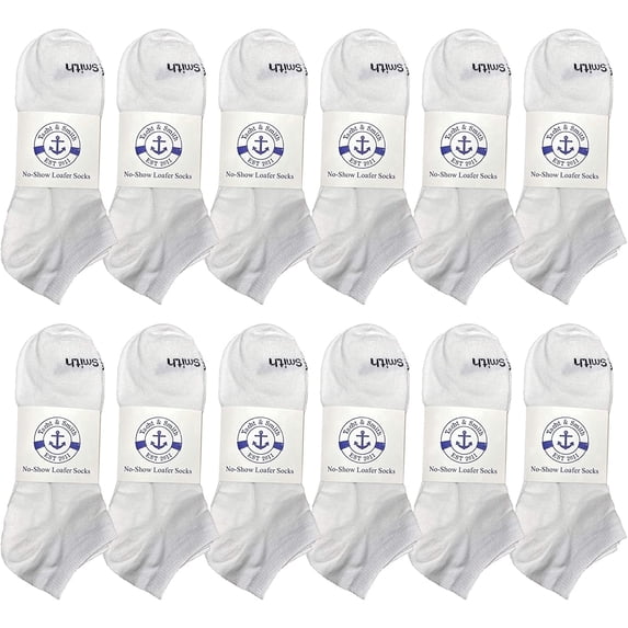 BILLIONHATS Wholesale Men's Cotton Shoe Liner Training Socks No Show Thin Low Cut Sport Ankle Bulk Socks, 10-13 (12 Pack White)