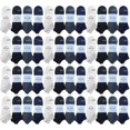 thumbnail image 1 of BILLIONHATS Wholesale Men's Cotton Shoe Liner Training Socks No Show Thin Low Cut Sport Ankle Bulk Socks, 10-13 (48 Pack Assorted), 1 of 4