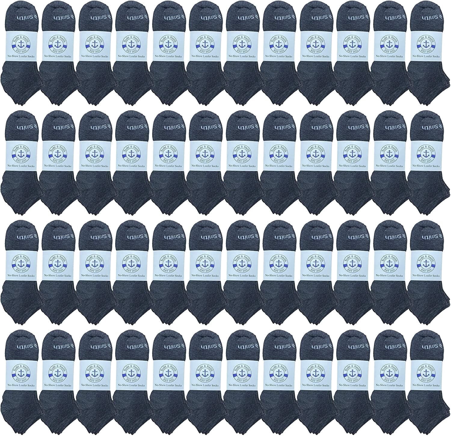 BILLIONHATS Wholesale Men's Cotton Shoe Liner Training Socks No Show Thin Low Cut Sport Ankle Bulk Socks, 10-13 (48 Pack Dark Heather Gray)