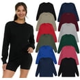 thumbnail image 1 of BILLIONHATS Womens Long Sleeve Oversized T-Shirts, Cotton Casual Fit Sleeved Tees Tops – Baggy Style Bulk Wholesale Tshirt Packs (12 Pack Dark, Size-X-Large), 1 of 7