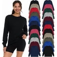thumbnail image 1 of BILLIONHATS Womens Long Sleeve Oversized T-Shirts, Cotton Casual Fit Sleeved Tees Tops – Baggy Style Bulk Wholesale Tshirt Packs (6 Pack Assorted, Size-5X-Large), 1 of 7
