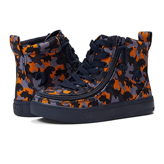 BILLY Footwear Kids Unisex Classic Lace High (Little Kid/Big Kid) Orange Dino 11 Little Kid M