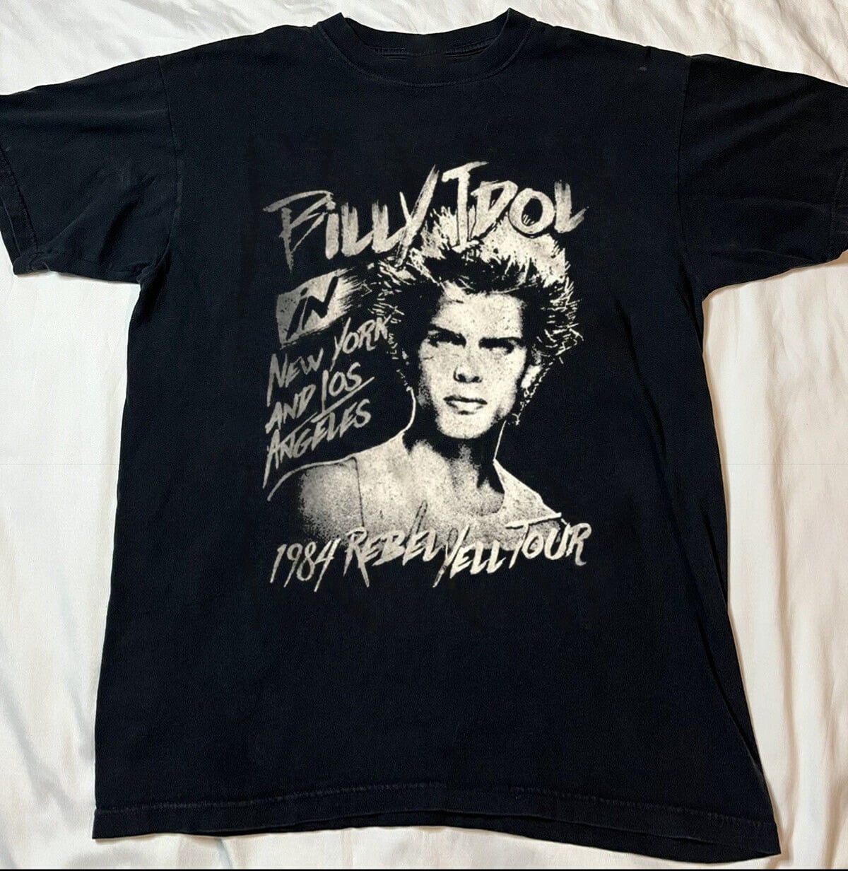 BILLY IDOL Rebel Yell Tour Punk Rock Men Women Adult Cotton TShirt